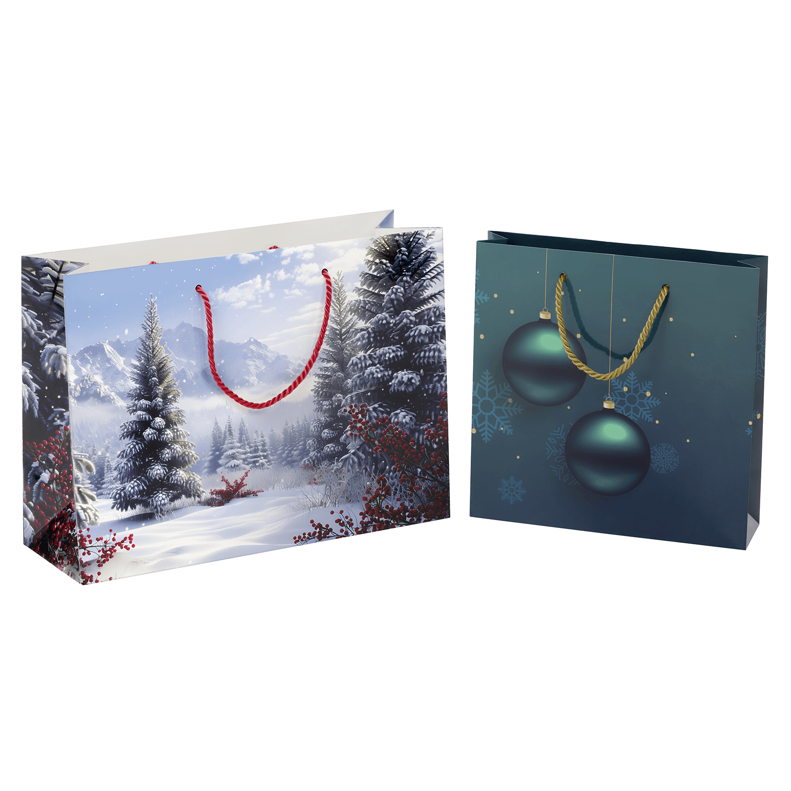 "Winter Motif" Gift Bag, 36 x 26 cm - 2 "Winter Motif" Gift Bag, 36 x 26 cm - 2