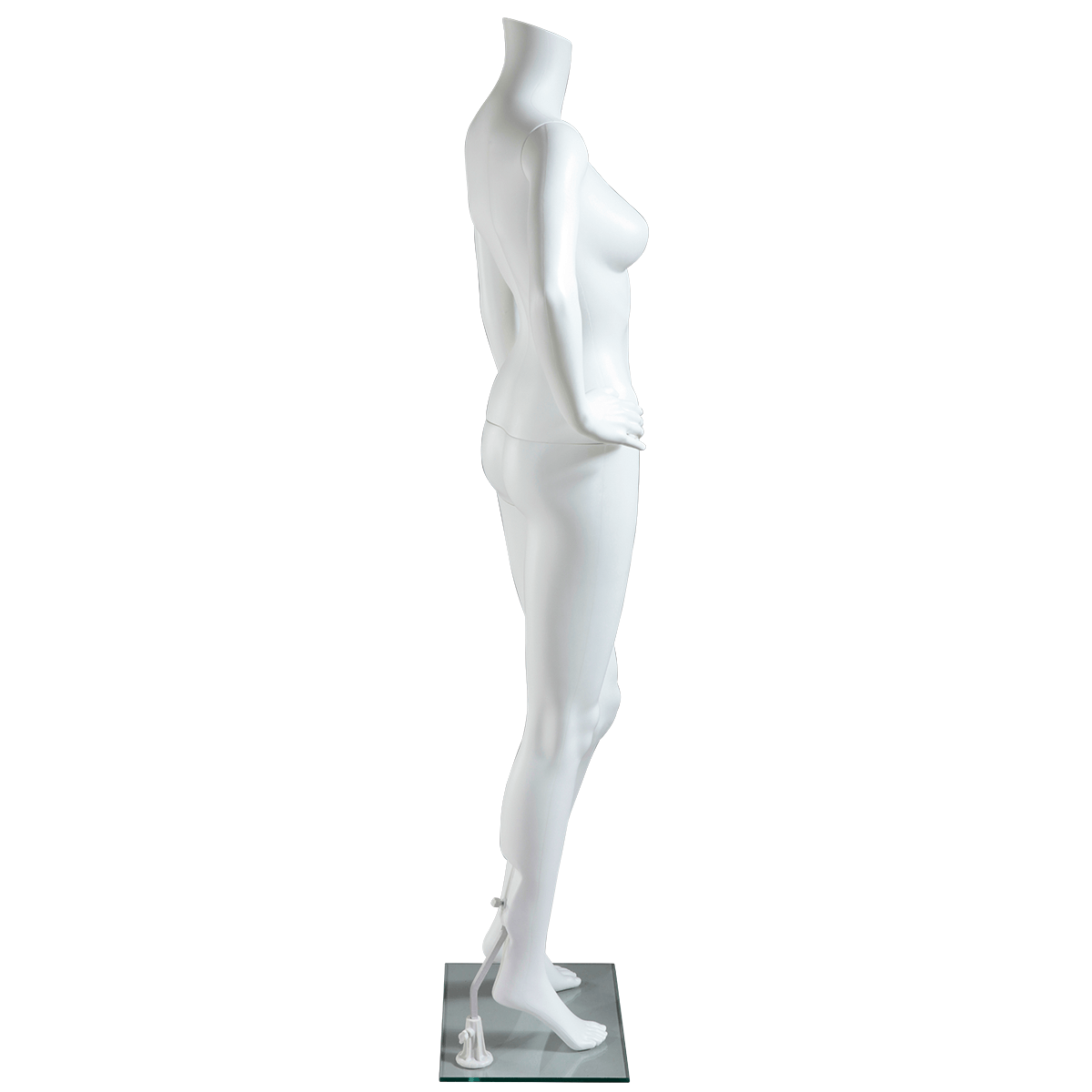 Maniquí mujer sin cabeza de pie blanco - 1