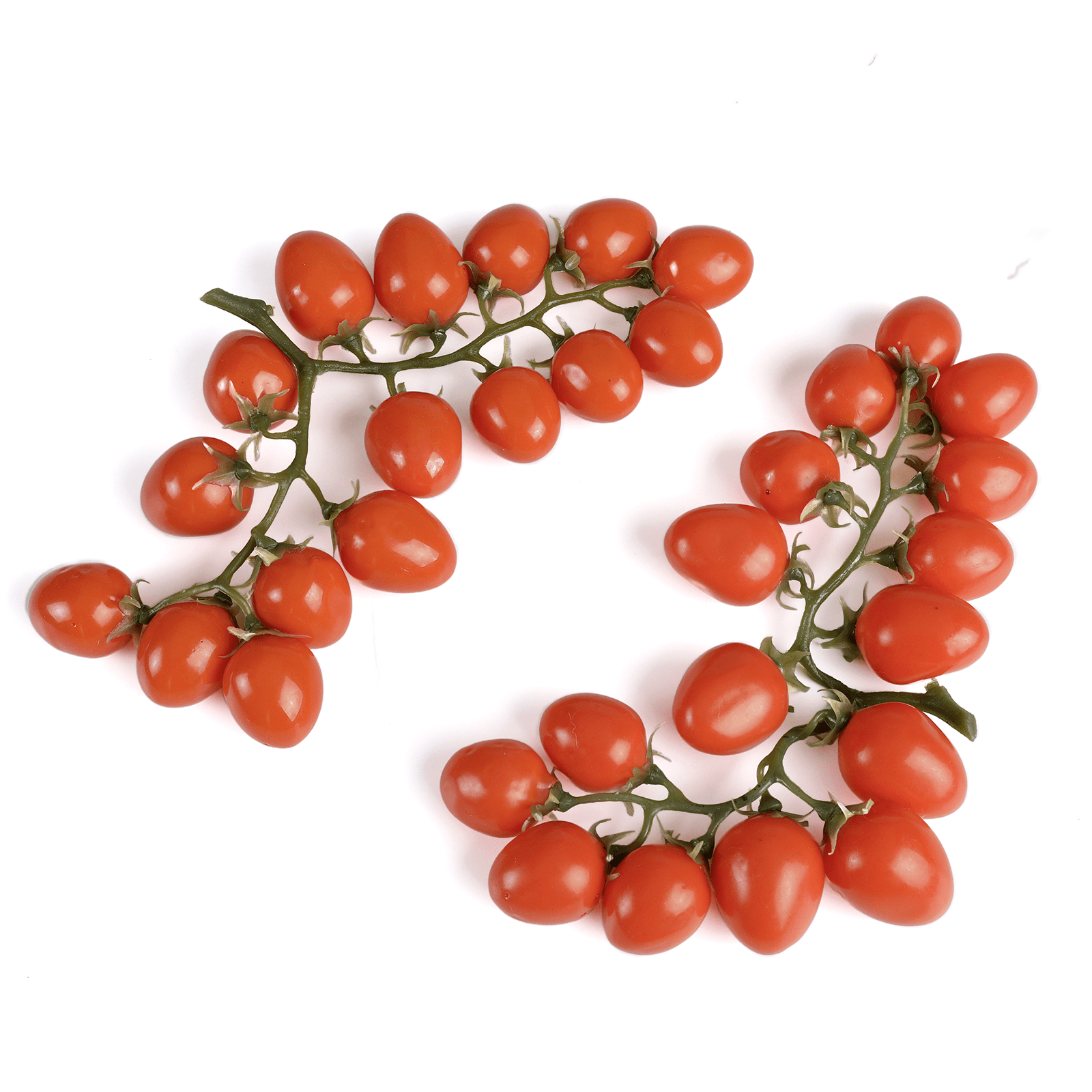 Tomates en grappes rouges Alimentaire factice, 2 grappes - 0