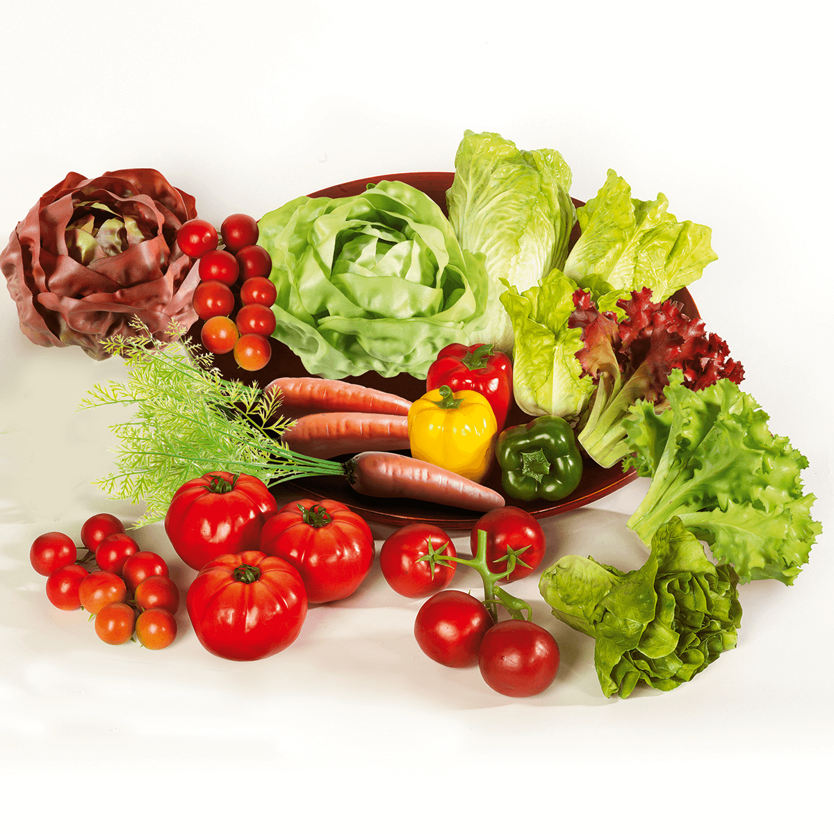 Tomates en grappes rouges Alimentaire factice, 2 grappes - 3