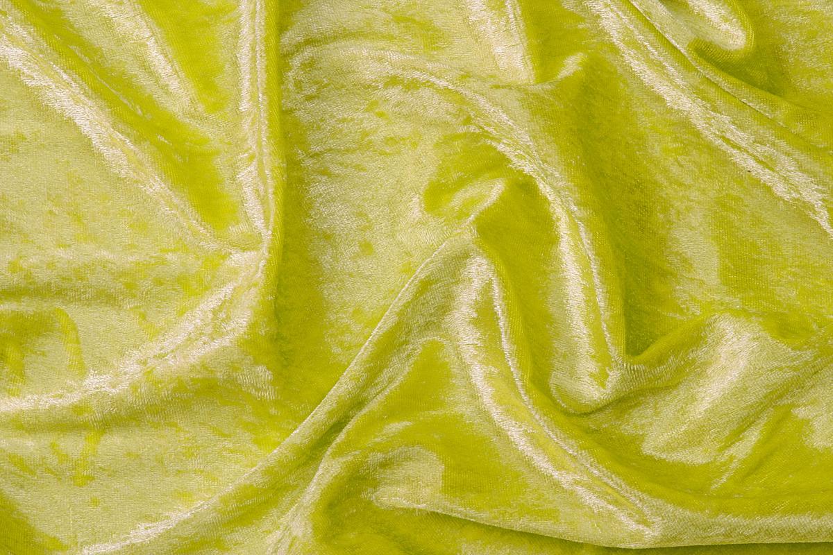 Panne velvet width 150 cm, lime green - 2