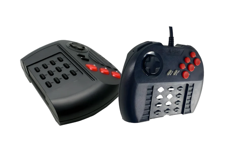 Zwei Original-Controller für den Atari Jaguar mit Zahlenfeld