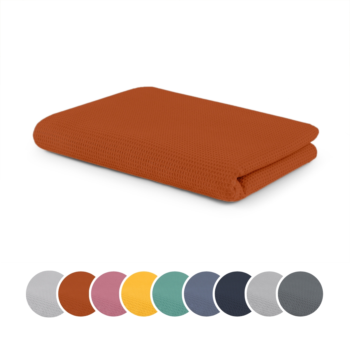 sleepling Kuscheldecke Waffeloptik, Sofadecke, hautsympathisch, temperaturregulierend, 100% Baumwolle, Ökotex 100, waschbar, Made in Germany