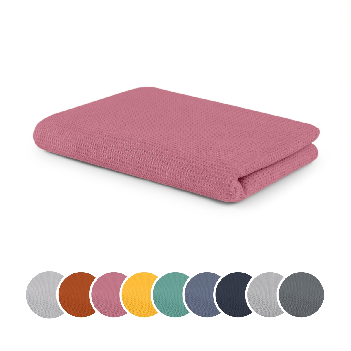 sleepling Kuscheldecke Waffeloptik, Sofadecke, hautsympathisch, temperaturregulierend, 100% Baumwolle, Ökotex 100, waschbar, Made in Germany