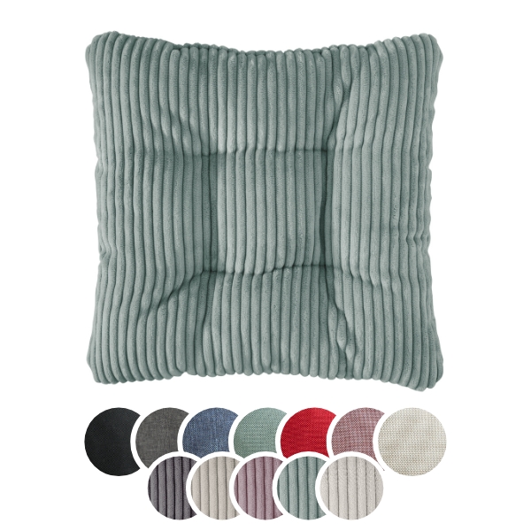 sleepling Stuhlkissen 2er-Set 4er set, Sitzkissen weicher Möbelstoff, Cord Kissen 38 x 38 cm