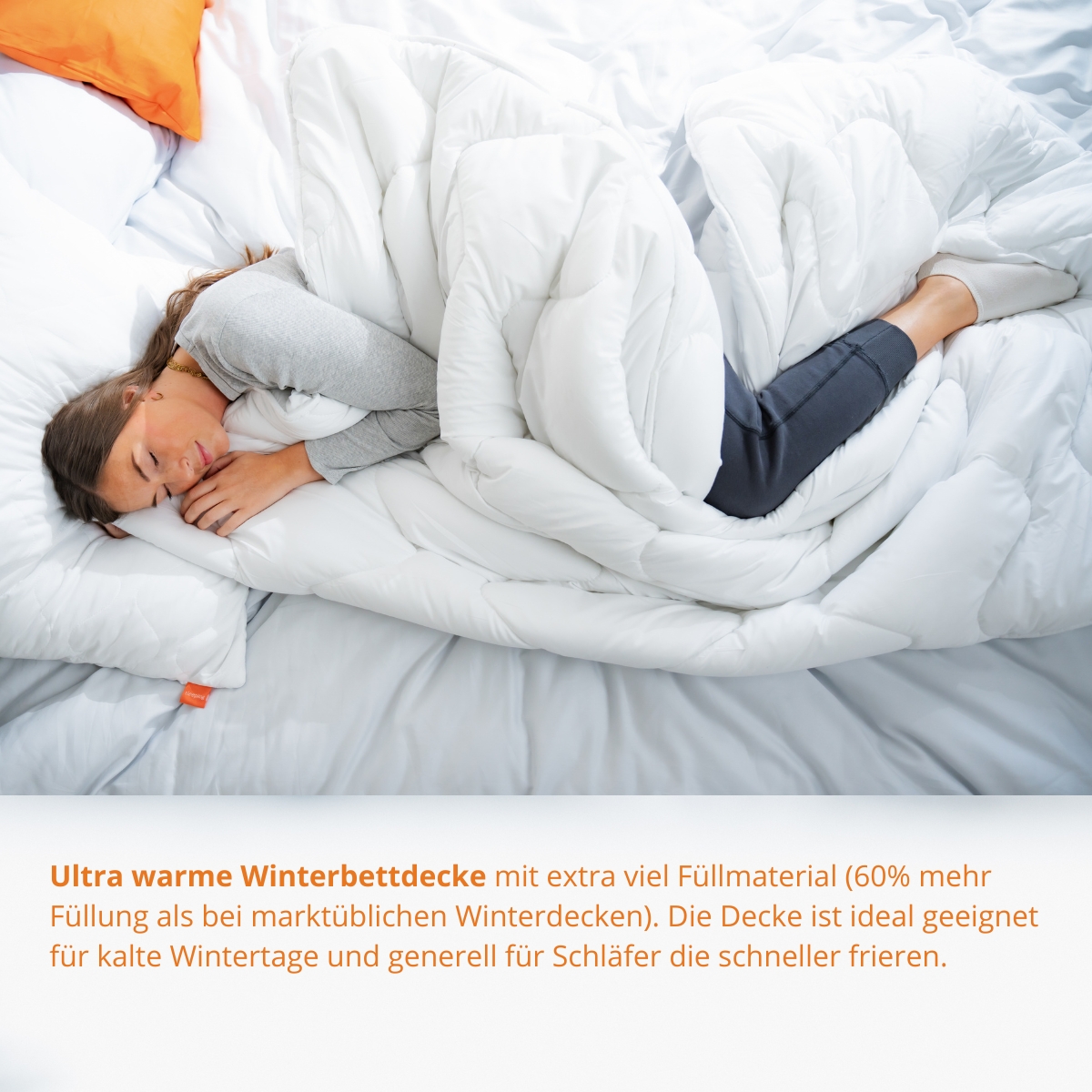 sleepling ultra warme Winter Bettdecke, extra dicke & schwere Winterbettdecke, Made in EU, Ökotex 100, Waschbar 60 Grad, 100% feine Mikrofaser