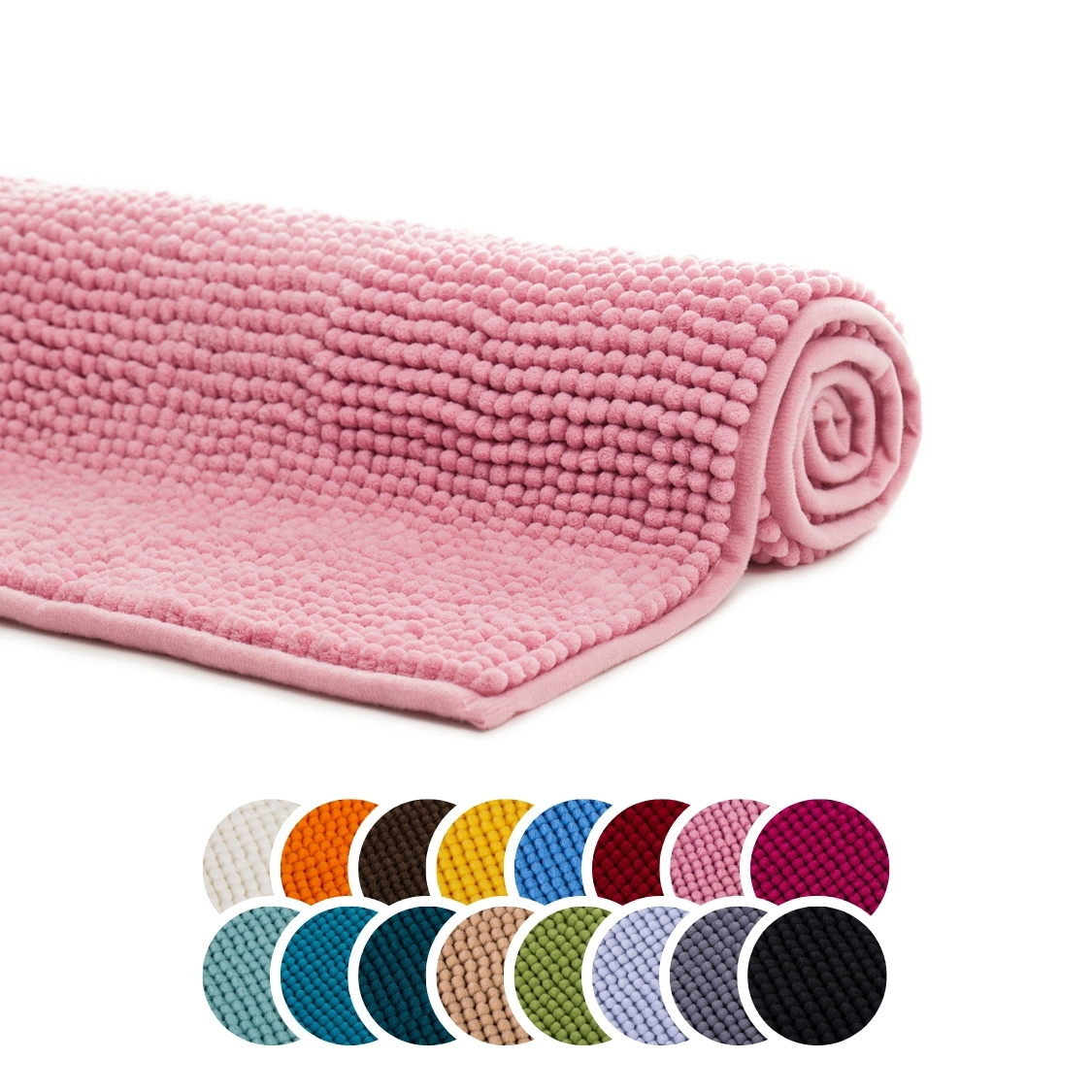 liebling Badteppich, 100% Polyester - Mikrofaser, Serie Chile, 50 x 70 cm, 30 Grad waschbar, Fußbodenheizung geeignet