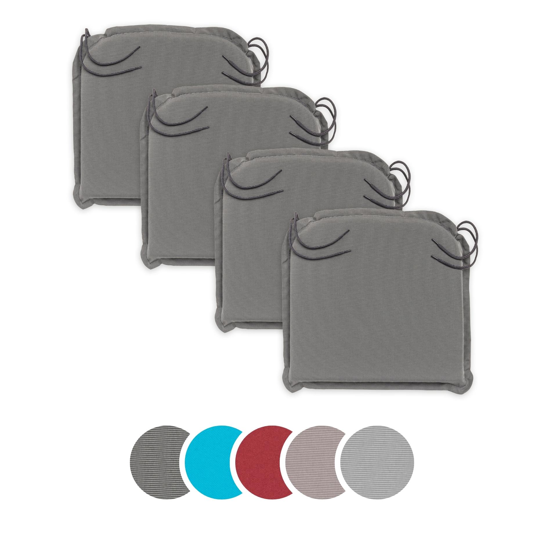 sleepling Outdoor 4er Set Sitzkissen Stuhlkissen 44 x 47 x 6 cm