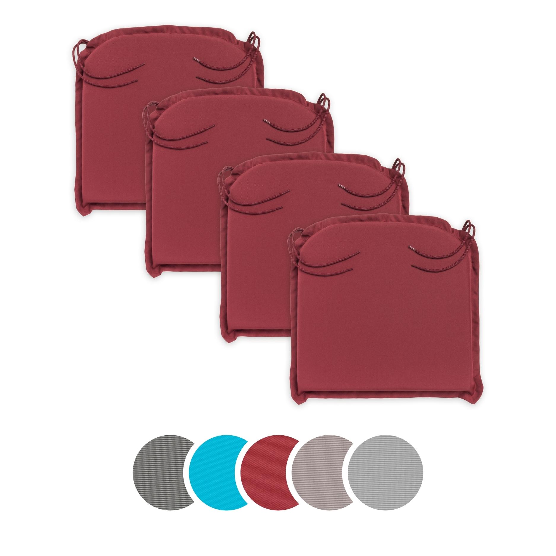 sleepling Outdoor 4er Set Sitzkissen Stuhlkissen 44 x 47 x 6 cm