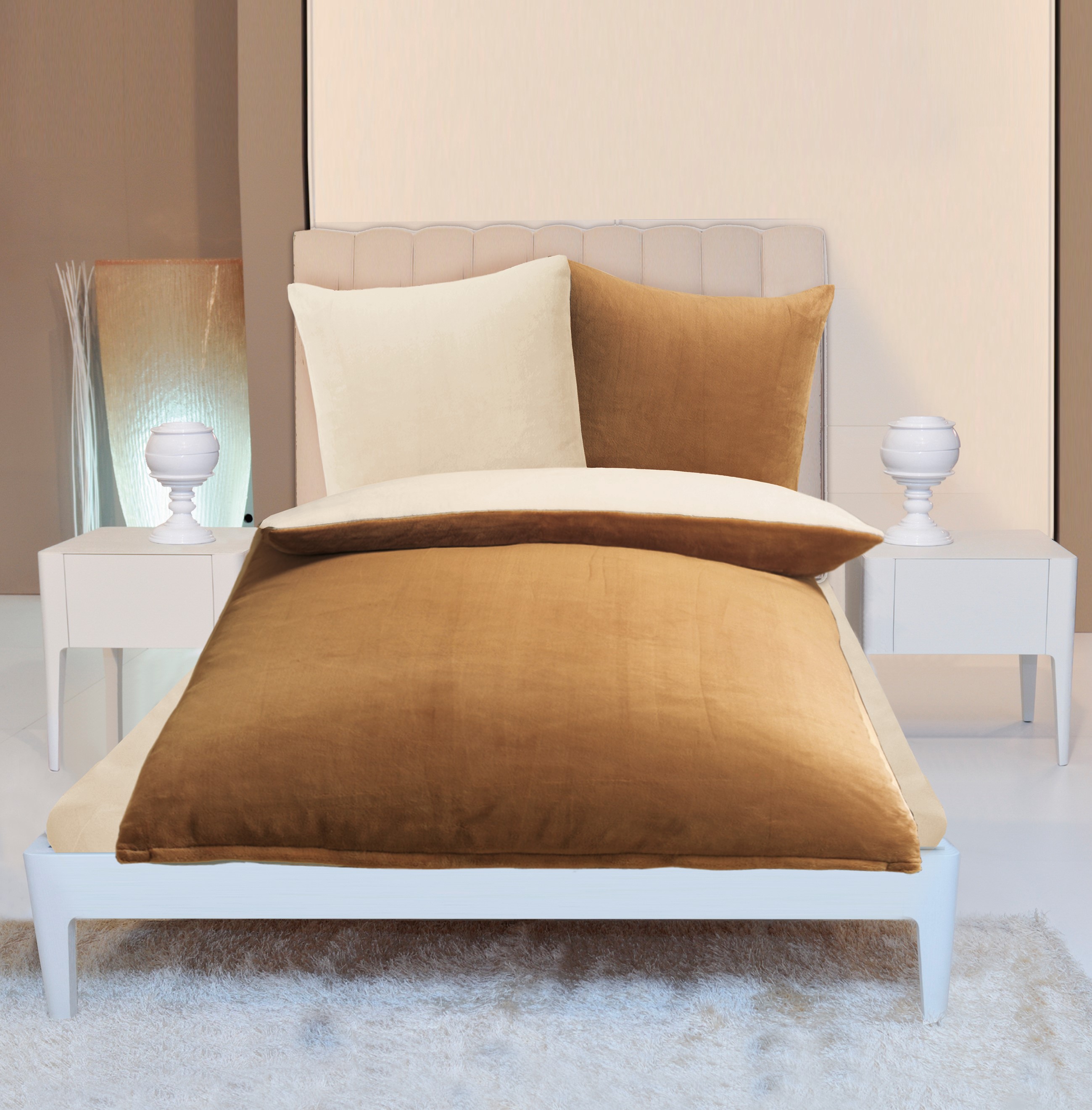 liebling Wendebettwäsche, 100% Polyester - Mikrofaser, Cashmere Feeling, Öko-Tex, feuchtigkeitsausgleichend, 135 x 200 cm + 80 x 80 cm