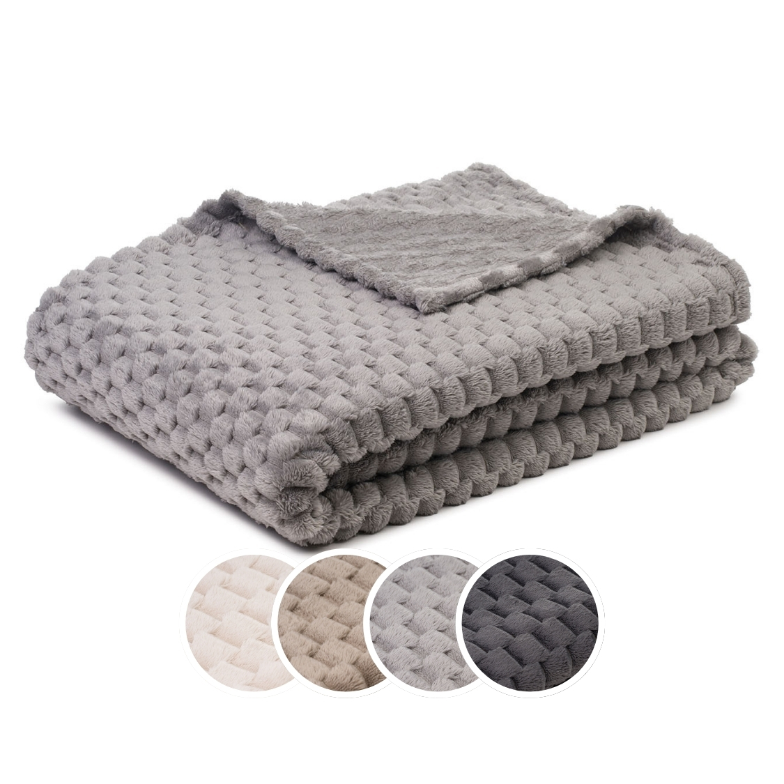 liebling Jacquard Wohndecke, Kuscheldecke, weiche 3D-Optik, 100% Polyester - Mikrofaser, 150 x 200 cm