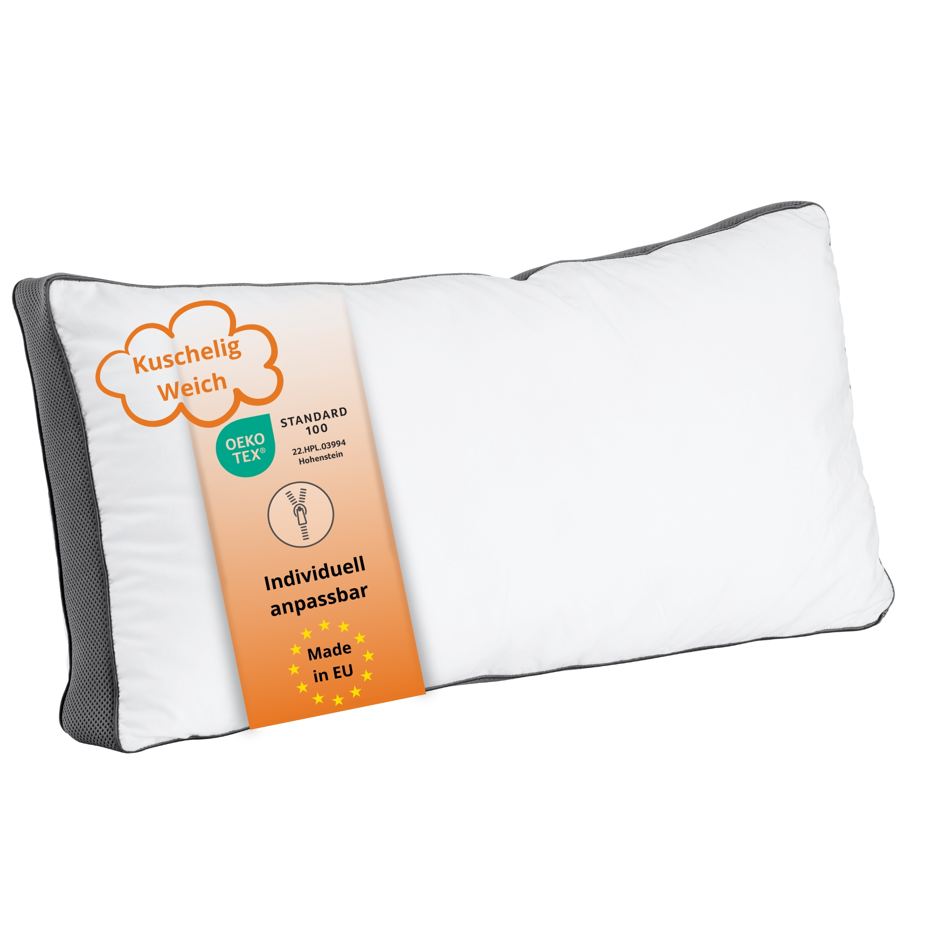 sleepling Lyocell Kopfkissen, Kissen ultra weich & extra soft, atmungsaktiv, Oeko-Tex, Made in EU, waschbar