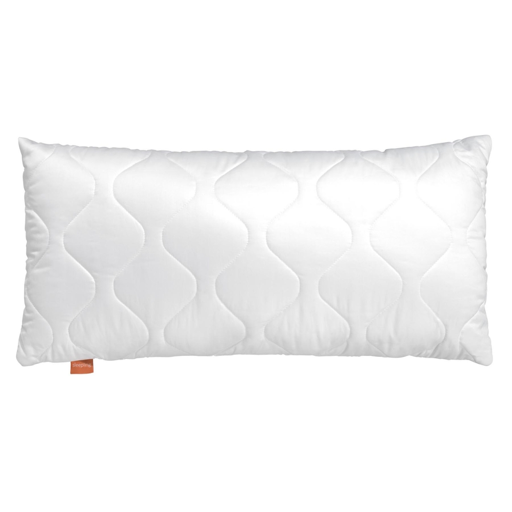 sleepling Komfort 300 Kopfkissen, Kissen aus 100% Baumwolle Satin, höhenverstellbar, Größengarantie, Füllmengengarantie, 60 Grad, Ökotex 100