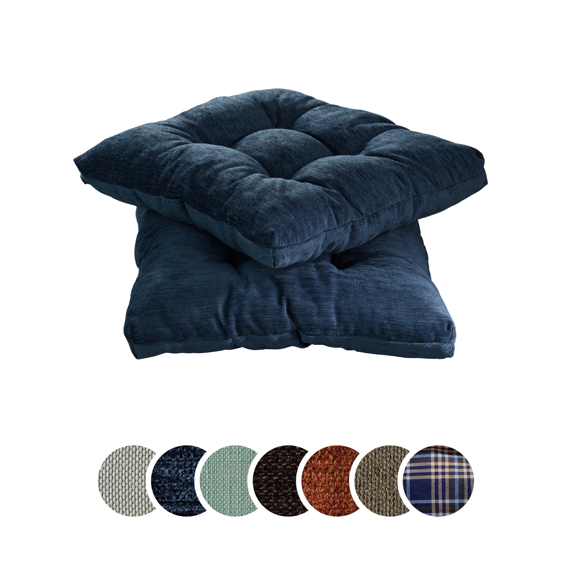 sleepling Stuhlkissen 2er Doppelpack 4er Set Viererpack Sitzkissen aus Möbelstoff, Made in EU, waschbar