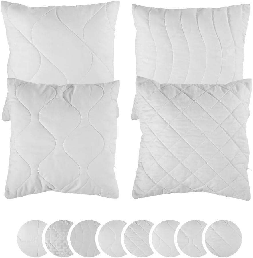 Bodyprotect Sofakissen 40 x 40 cm, Inlet, Zierkissen, Kissenfüllung Roulette, Made in EU, waschbar 90 Grad kochfest, weiß