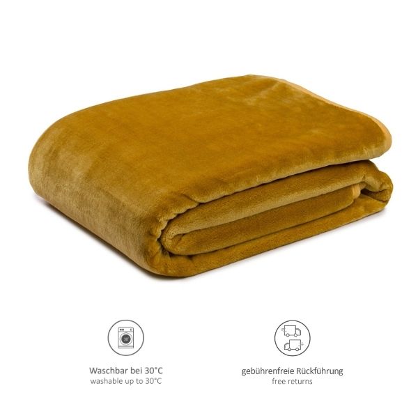 liebling Kuscheldecke Cashmere Feeling viele Farben, Premium Sofa Decke, dicke warme Wohndecke, Couchdecke, Sofaüberwurf, 500 gr. / m²