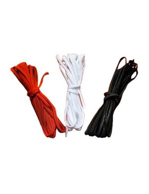 10101 Zugeschnürt-Shop 10101 Schnur für Korsett und Corsage - Schwarz, Weiß, Rot (Meterware) 10101 Zugeschnürt-Shop 10101 Schnur für Korsett und Corsage - Schwarz, Weiß, Rot (Meterware)