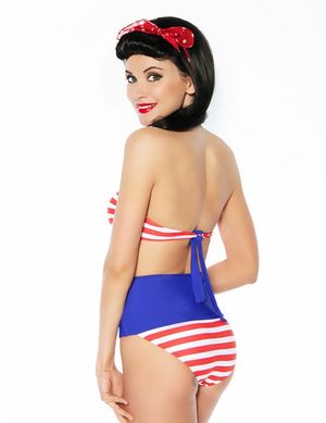 1130131 Zugeschnürt-Shop 12905-163 Vintage-Bandeau-Bikini - rot 1130131 Zugeschnürt-Shop 12905-163 Vintage-Bandeau-Bikini - rot