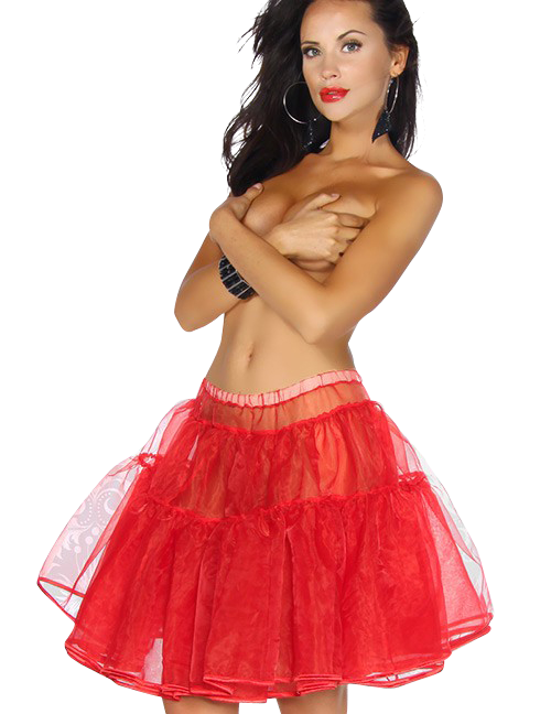 1130465 Zugeschnürt-Shop 13041-013 Petticoat rot
