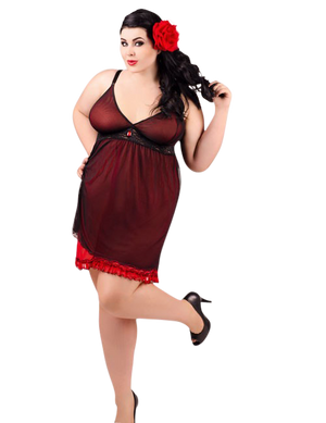 1130996 Andalea ADE2011 Negligee mit Rüschen ADE2011 1130996 Andalea ADE2011 Negligee mit Rüschen ADE2011