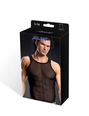 1131359 BLUE LINE BLU35748 Durchsichtiges Tank Top in schwarz aus Micro-Mesh-Material