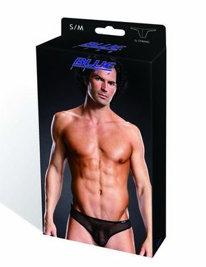 1131603 BLUE LINE BLU35728 Durchsichtiger G-String in schwarz