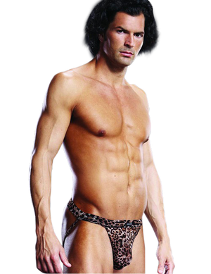 1131614 BLUE LINE BLU35652 Jock Strap Slip mit Leoparden Muster