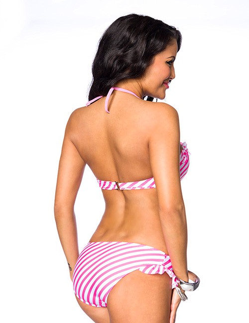Zugeschnürt Shop - Gestreifter Bandeau Bikini Zugeschnürt Shop - Gestreifter Bandeau Bikini – Produktbild 2