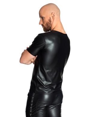 1132047 Noir Handmade H034 Wetlook Shirt mit V-Ausschnitt 1132047 Noir Handmade H034 Wetlook Shirt mit V-Ausschnitt