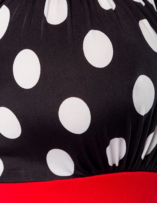 Belsira - Vintage Kleid in rot mit Polka Dot Muster Belsira - Vintage Kleid in rot mit Polka Dot Muster – Produktbild 3