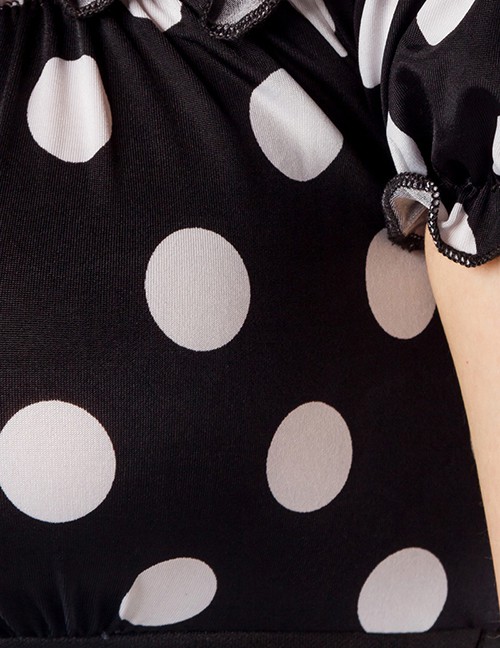 Belsira - Vintage Kleid in schwarz mit Polka Dots Belsira - Vintage Kleid in schwarz mit Polka Dots – Produktbild 3