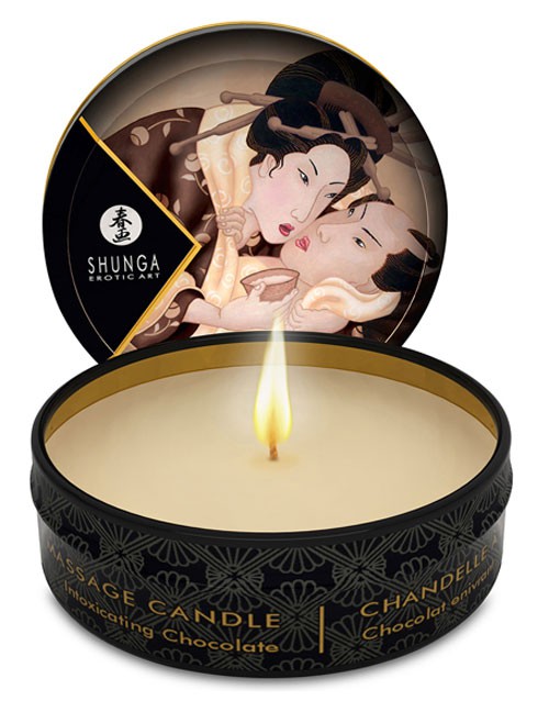 Shunga - Massage Kerze Excitation „Berauschende Schokolade“, 30ml Shunga - Massage Kerze Excitation „Berauschende Schokolade“, 30ml – Produktbild 1
