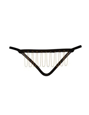 1132887 Noir Handmade F122 Panty SCANDALOUS STRING ouvert mit Goldkette F122 1132887 Noir Handmade F122 Panty SCANDALOUS STRING ouvert mit Goldkette F122
