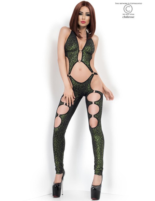 1133041 Chilirose CR-3866green Bodystocking Green Metal Element 1133041 Chilirose CR-3866green Bodystocking Green Metal Element