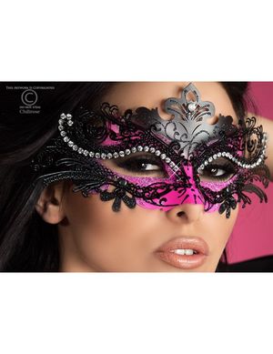 1133215 Chilirose CR-3993 Metallmaske mit Strass-Steinen 1133215 Chilirose CR-3993 Metallmaske mit Strass-Steinen