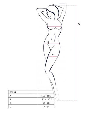 1133236 Passion BS034w BS034w Bodystocking weiss 1133236 Passion BS034w BS034w Bodystocking weiss