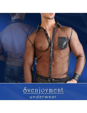 1133764 Svenjoyment 216081117 Herren-Shirt mit Wetlook-Details 1133764 Svenjoyment 216081117 Herren-Shirt mit Wetlook-Details
