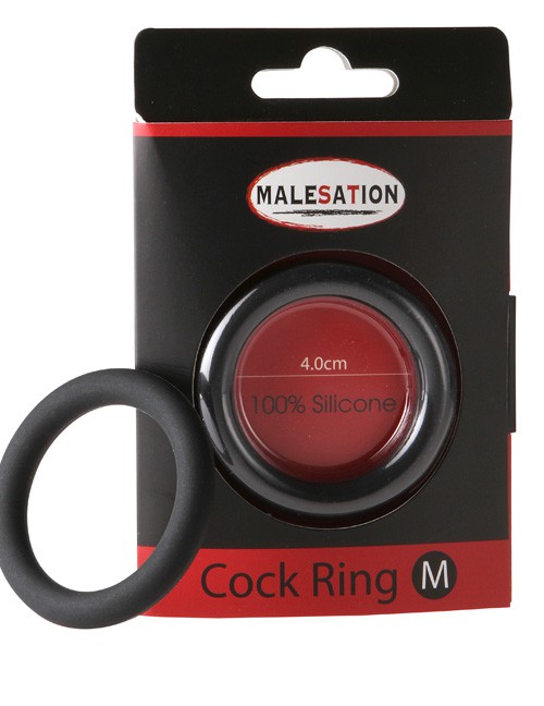 Malesation - Silicone Cock-Ring schwarz M (Ø 4 cm) Malesation - Silicone Cock-Ring schwarz M (Ø 4 cm) – Produktbild 1