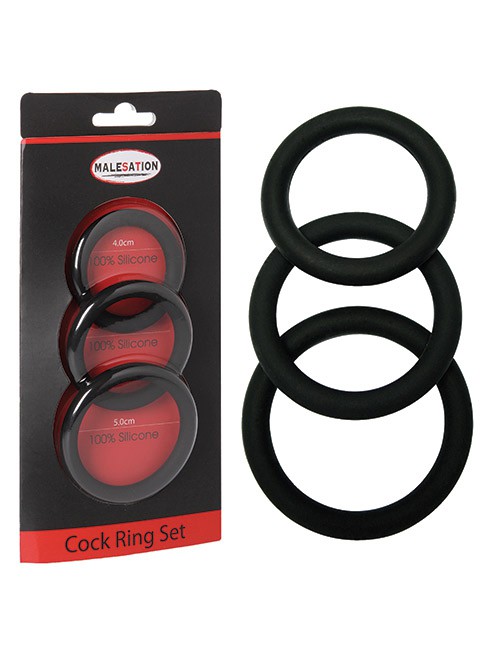 1133985 Malesation 670000031513 Cock Ring Set (Ø 4 cm, 4,5 cm, 5 cm) Penisring 1133985 Malesation 670000031513 Cock Ring Set (Ø 4 cm, 4,5 cm, 5 cm) Penisring