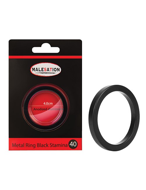 Malesation - Metal Ring schwarz Stamina 40 – Produktbild 1
