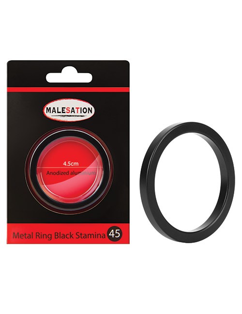 1134011 Malesation 670000031539 Metal Ring schwarz Stamina 45