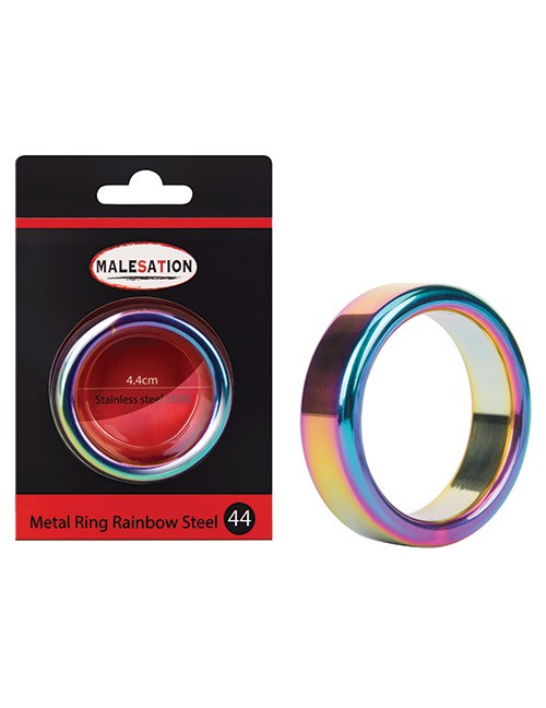 1134014 Malesation 670000031542 Metal Ring Rainbow Steel 44 1134014 Malesation 670000031542 Metal Ring Rainbow Steel 44