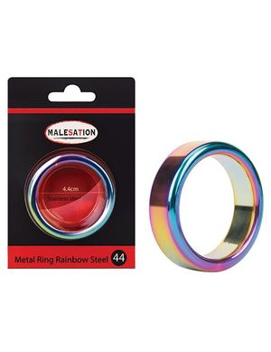 1134014 Malesation 670000031542 Metal Ring Rainbow Steel 44 1134014 Malesation 670000031542 Metal Ring Rainbow Steel 44