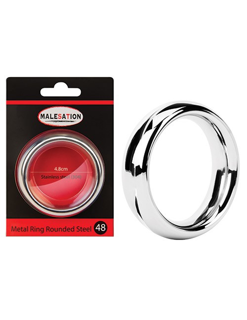 1134018 Malesation 670000031546 Metal Ring Rounded Steel 48 Cockring