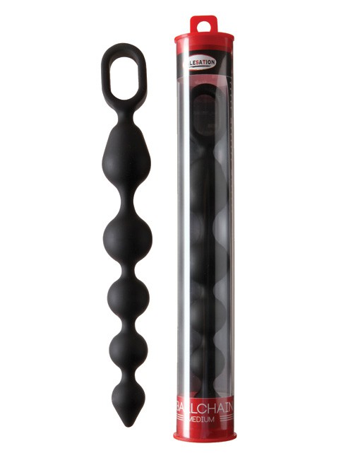 1134029 Malesation 670000031557 Ballchain medium schwarz Analkette