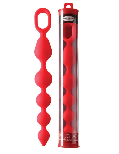 1134030 Malesation 670000031558 Ballchain medium rot Analkette 1134030 Malesation 670000031558 Ballchain medium rot Analkette