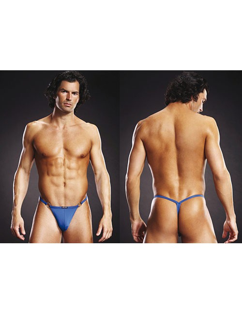 1204196 BLUE LINE 805000035682 Microfiber V-String + Metal Rings blau 1204196 BLUE LINE 805000035682 Microfiber V-String + Metal Rings blau