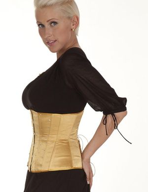 1204622 Zugeschnürt-Shop ZK34-4 Unterbrust-Korsett Satin mit Swarowski-Elements gold 1204622 Zugeschnürt-Shop ZK34-4 Unterbrust-Korsett Satin mit Swarowski-Elements gold