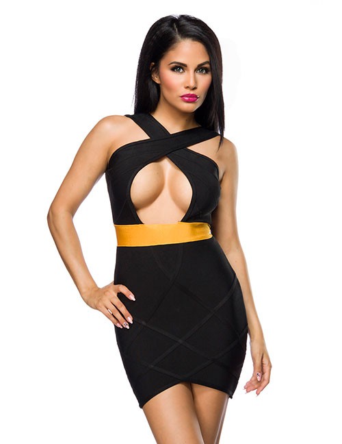 1204886 Zugeschnürt-Shop 14291-002 Bandage-Shape-Kleid schwarz 1204886 Zugeschnürt-Shop 14291-002 Bandage-Shape-Kleid schwarz