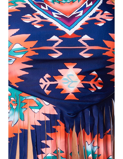 1204958 Zugeschnürt-Shop 14633-273 Fransen-Tankini blau/orange/grün